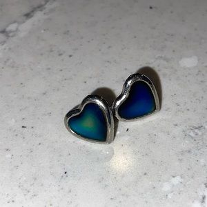Mood ring earrings and necklace